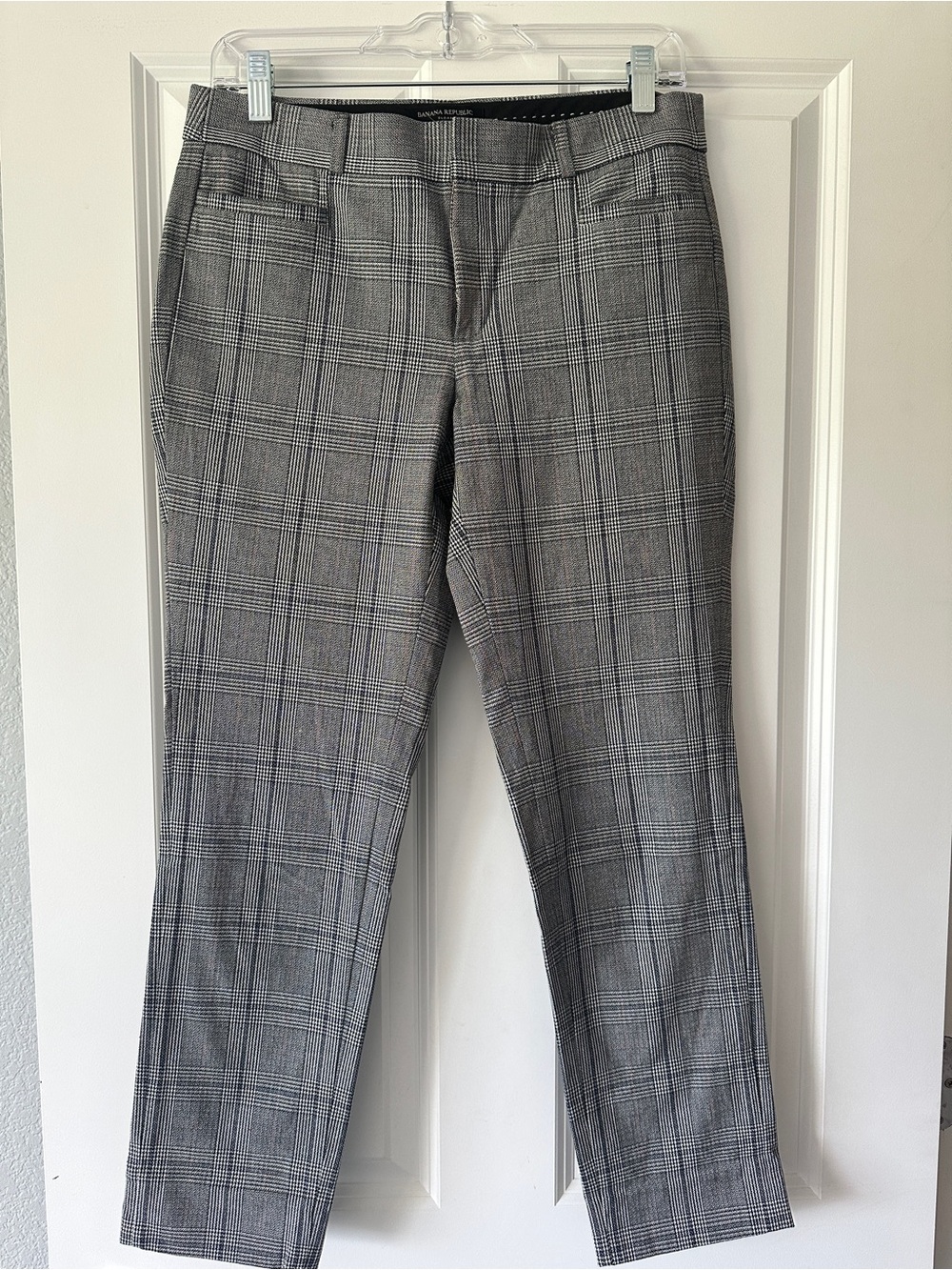 Banana Republic Gray/Navy Glen Plaid Dress Pants